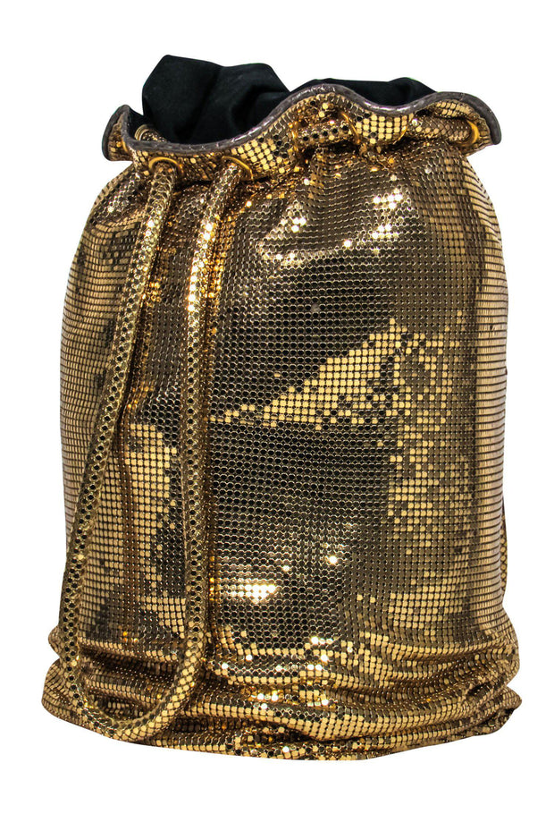 Current Boutique-Halston Heritage - Gold Chainmail Slouchy Hobo Bag