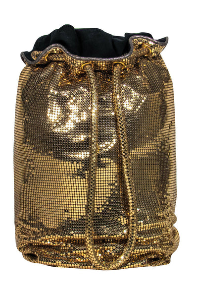Current Boutique-Halston Heritage - Gold Chainmail Slouchy Hobo Bag