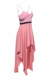 Current Boutique-Halston Heritage - Two-Tone Pink High-Low Hem Dress w/ Cutouts Sz M
