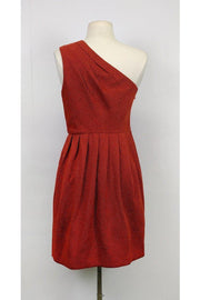 Current Boutique-Halston - Orange One Shoulder Dress Sz 2