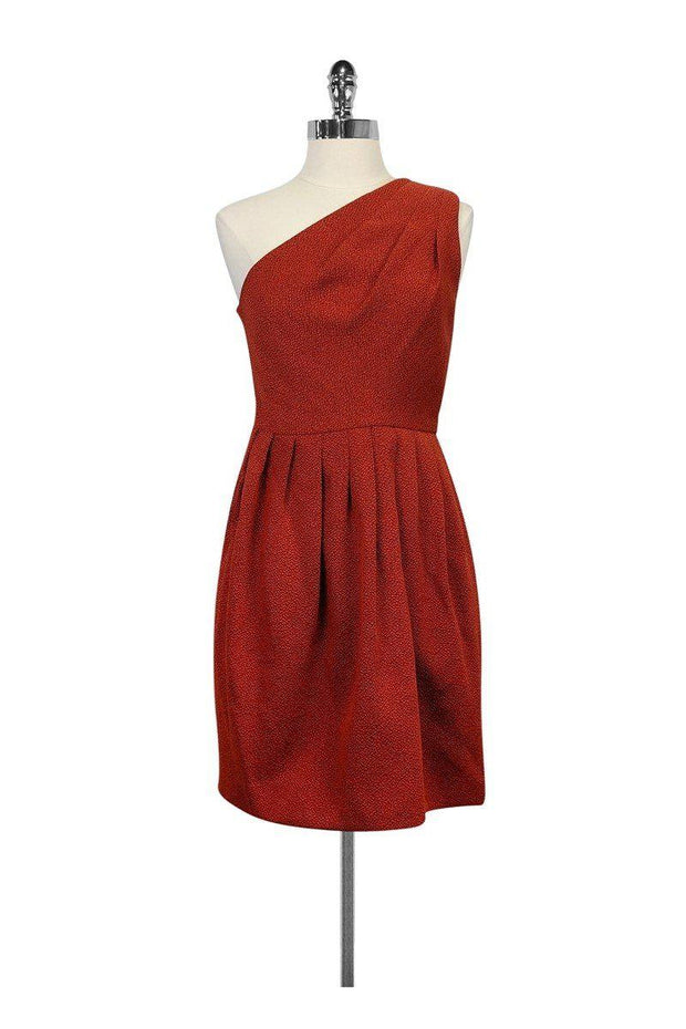 Current Boutique-Halston - Orange One Shoulder Dress Sz 2