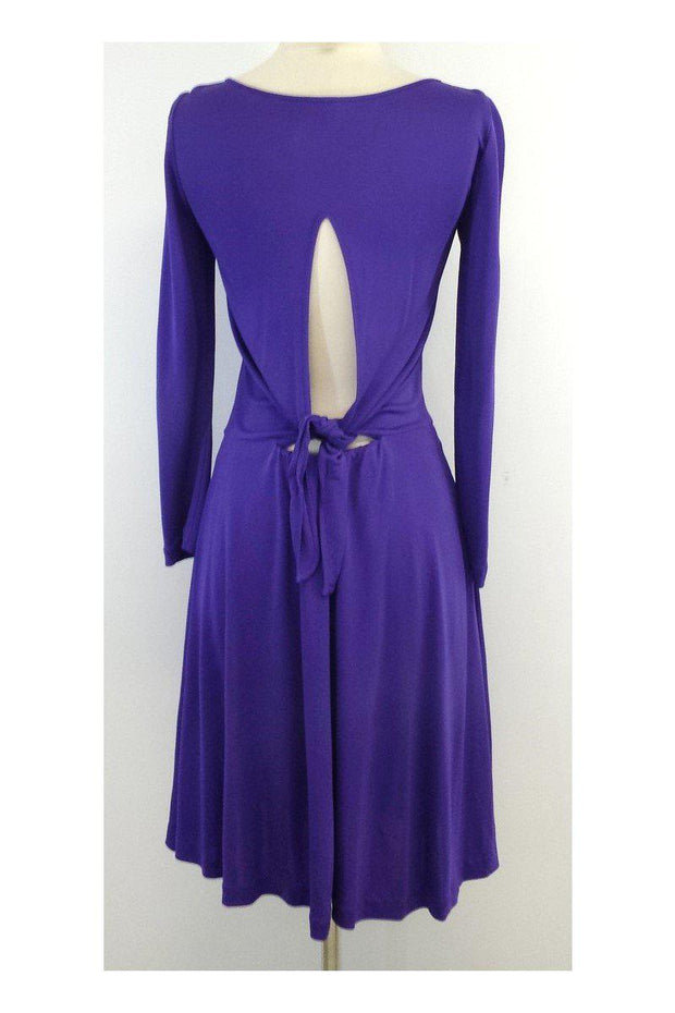 Current Boutique-Halston - Purple Cut Out Back Dress Sz 4