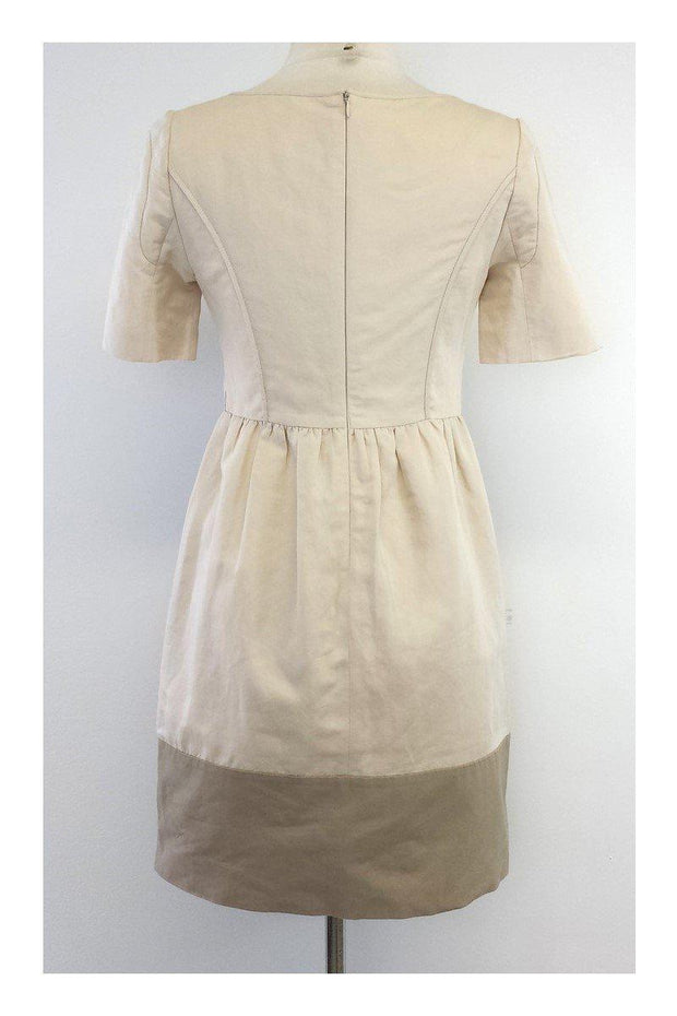 Current Boutique-Hanii Y - Tan & Taupe Cotton Short Sleeve Dress Sz 4