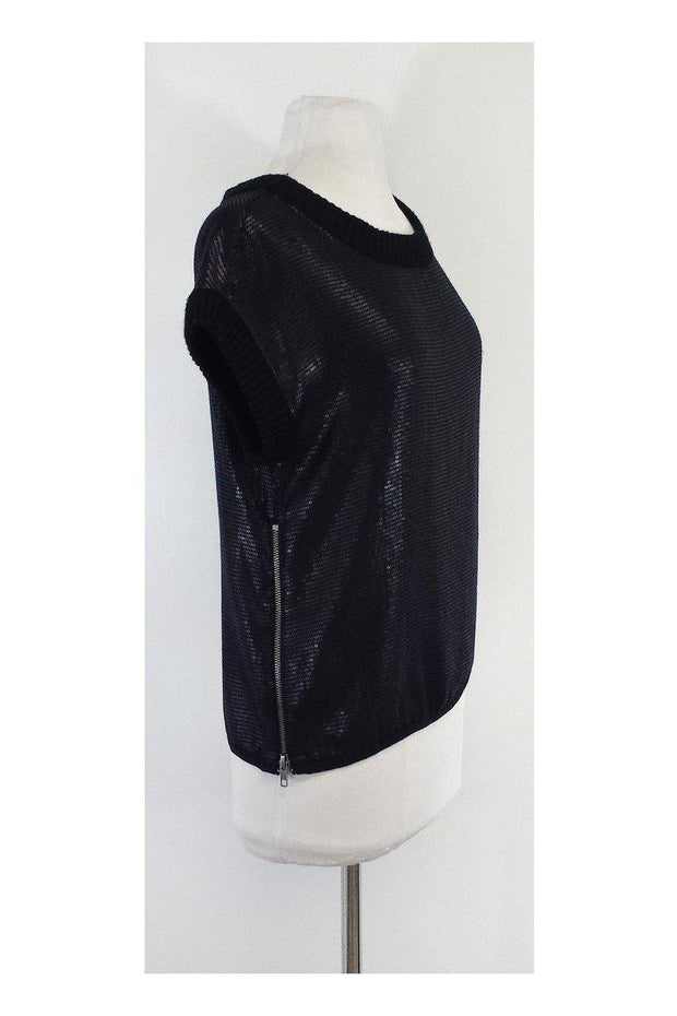 Current Boutique-Haute Hippie - Black Sequin Knit Top Sz XS