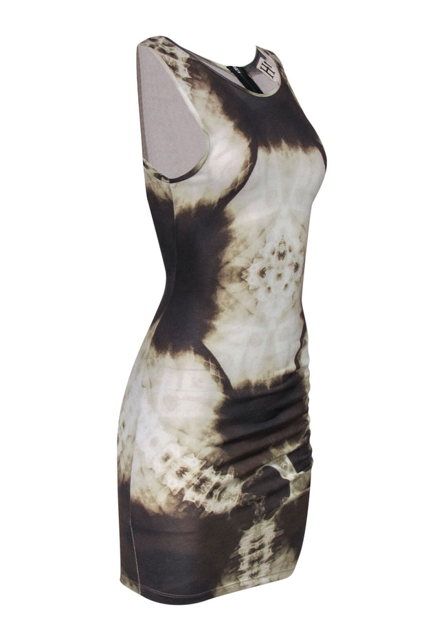 Current Boutique-Haute Hippie - Brown X-Ray Tie-Dye Print Tank Dress Sz XS