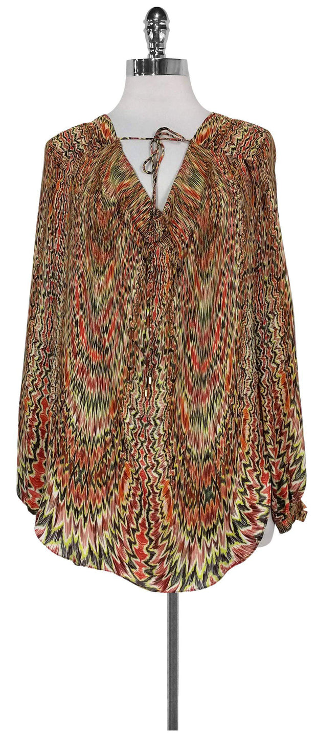 Current Boutique-Haute Hippie - Multicolor Draped Silk Top Sz XS