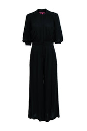 Current Boutique-Heidi Merrick - Black Long Sleeve Wide Leg Jumpsuit Sz S