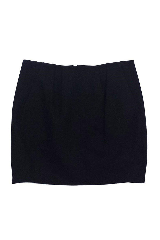 Current Boutique-Helmut Lang - Black Cotton Pleated Miniskirt Sz 4