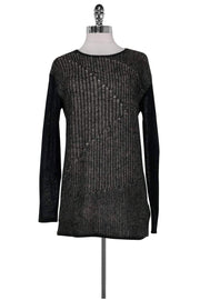 Current Boutique-Helmut Lang - Black & Grey Knit Sweater Sz S
