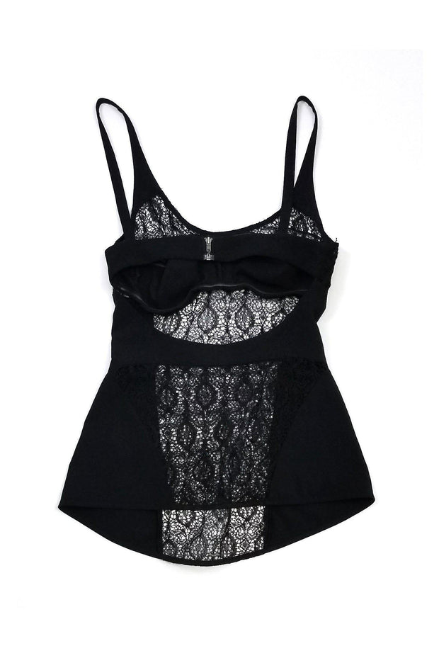 Current Boutique-Helmut Lang - Black Lace Exposed Bralette Top Sz P