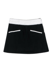 Current Boutique-Helmut Lang - Black Miniskirt w/ Contrast Trim Sz 0
