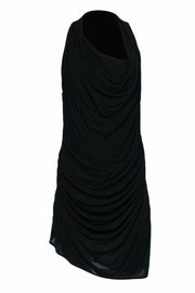 Current Boutique-Helmut Lang - Black Racerback Dress w/ Draped Detail Sz L