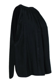 Current Boutique-Helmut Lang - Black Sleeveless Back Neck Tie Blouse Sz S