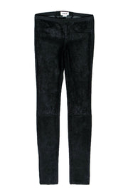 Current Boutique-Helmut Lang - Black Suede Legging-Style Pants Sz 2