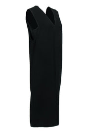 Current Boutique-Helmut Lang - Black Textured Maxi Dress w/ Front Slit Sz 4