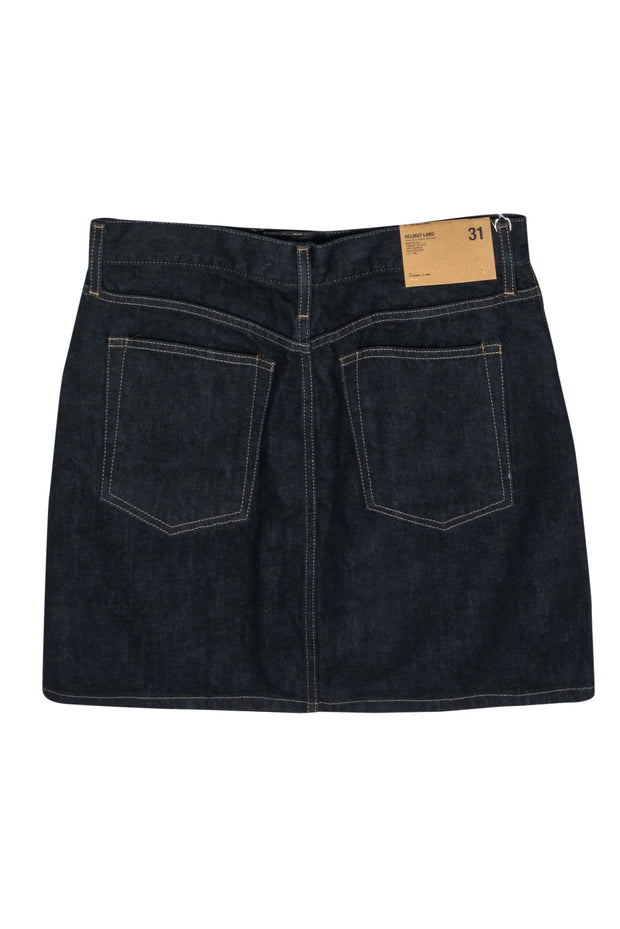 Current Boutique-Helmut Lang - Dark Wash Denim "Femme" Miniskirt w/ Contrast Stitching Sz 31