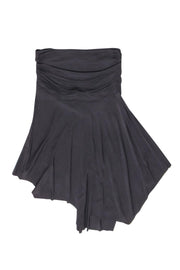 Current Boutique-Helmut Lang - Gray Draped Asymmetric Skirt Sz S