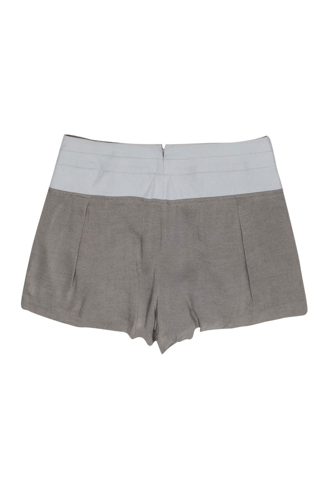 Current Boutique-Helmut Lang - Grey High Waisted “Conch” Shorts w/ Belt Detail Sz 6