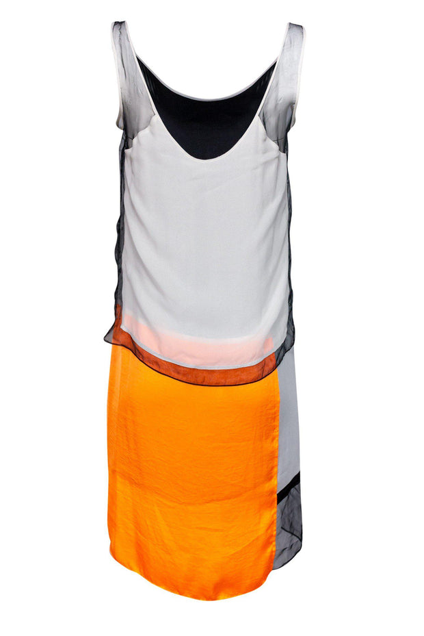 Current Boutique-Helmut Lang - Grey & Orange Tank Dress Sz 4