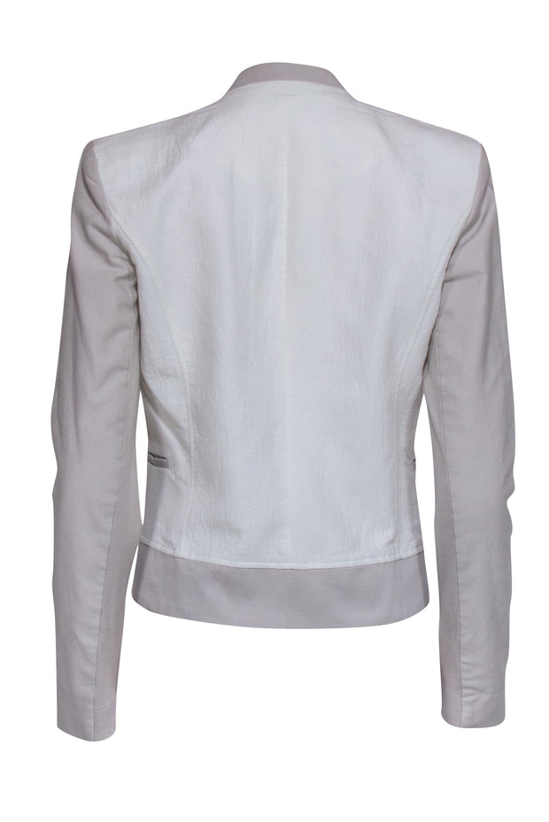 Current Boutique-Helmut Lang - Ivory & Beige Single Button Blazer Sz 2