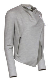Current Boutique-Helmut Lang - Light Grey Buckled Wool Jacket Sz P