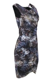 Current Boutique-Helmut Lang - Multicolor Printed Draped Dress Sz M