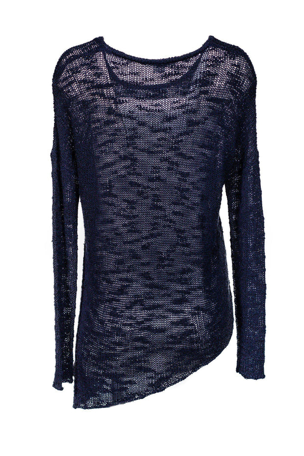 Current Boutique-Helmut Lang - Navy Blue Knitted Sweater Sz M