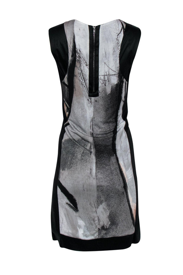 Current Boutique-Helmut Lang - Pastel Charcoal Sketch Print Dress Sz M