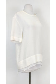 Current Boutique-Helmut Lang - White Textured Top Sz M