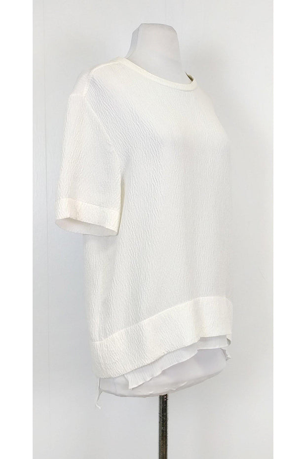 Current Boutique-Helmut Lang - White Textured Top Sz M