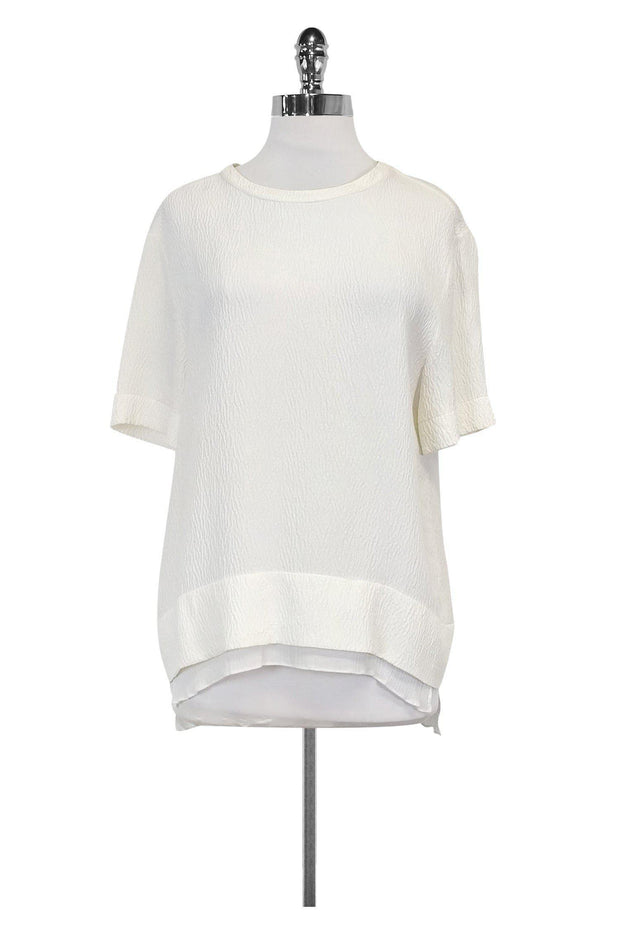 Current Boutique-Helmut Lang - White Textured Top Sz M