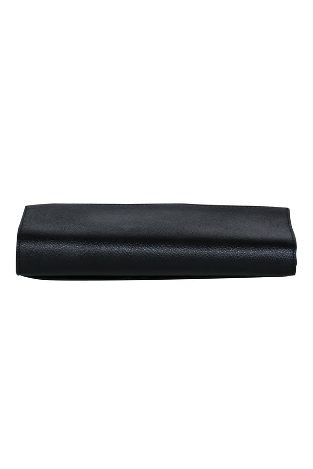 Current Boutique-Henri Bendel - Black Fold Over Shoulder Strap Clutch Bag