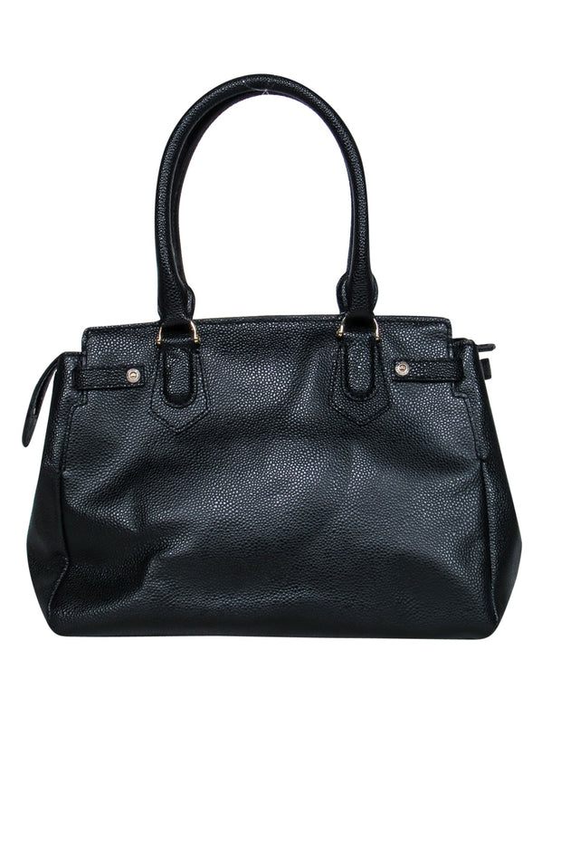 Current Boutique-Henri Bendel - Black Pebbled Leather Carryall Handbag