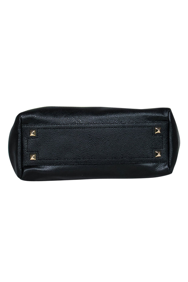 Current Boutique-Henri Bendel - Black Pebbled Leather Carryall Handbag