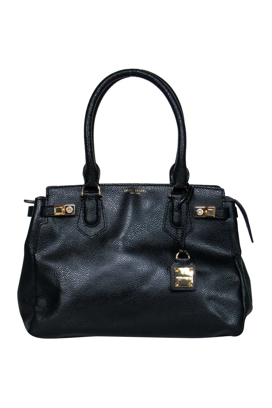 Henri Bendel Black Pebbled Leather Carryall Handbag Current Boutique