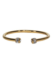 Current Boutique-Henri Bendel - Gold Cuff Bracelet w/ Rhinestones