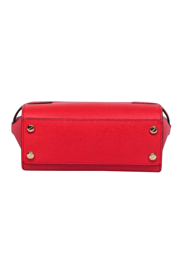 Current Boutique-Henri Bendel - Red Textured Leather Mini Convertible Satchel