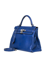 Hermes - Cobalt Blue “Kelly” Convertible Satchel – Current Boutique