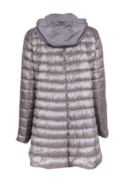 Current Boutique-Herno - Taupe Quilted Zip-Up Puffer Jacket Sz M