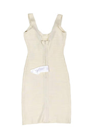 Current Boutique-Herve Leger - Cream Bandage Dress Sz M