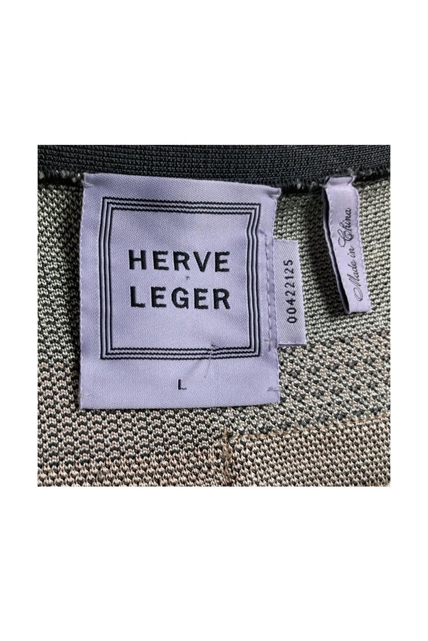 Current Boutique-Herve Leger - Pink & Grey Avek Stack Fringe Jacket Sz L