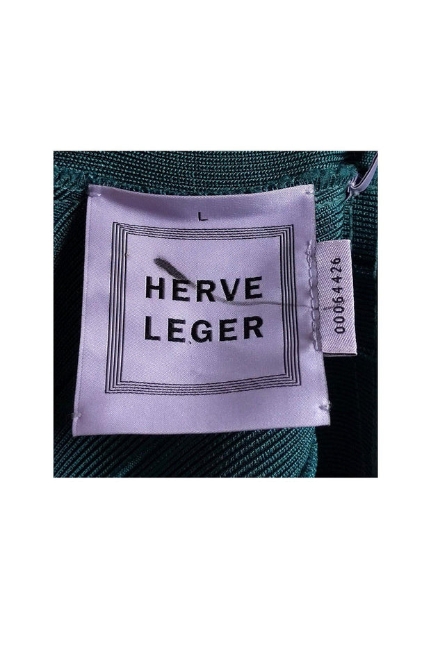 Current Boutique-Herve Leger - Teal Bandage Dress Sz L