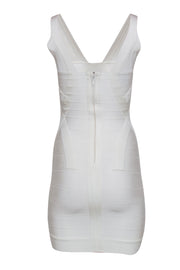 Current Boutique-Herve Leger - White Sleeveless Bandage Bodycon Dress Sz XS