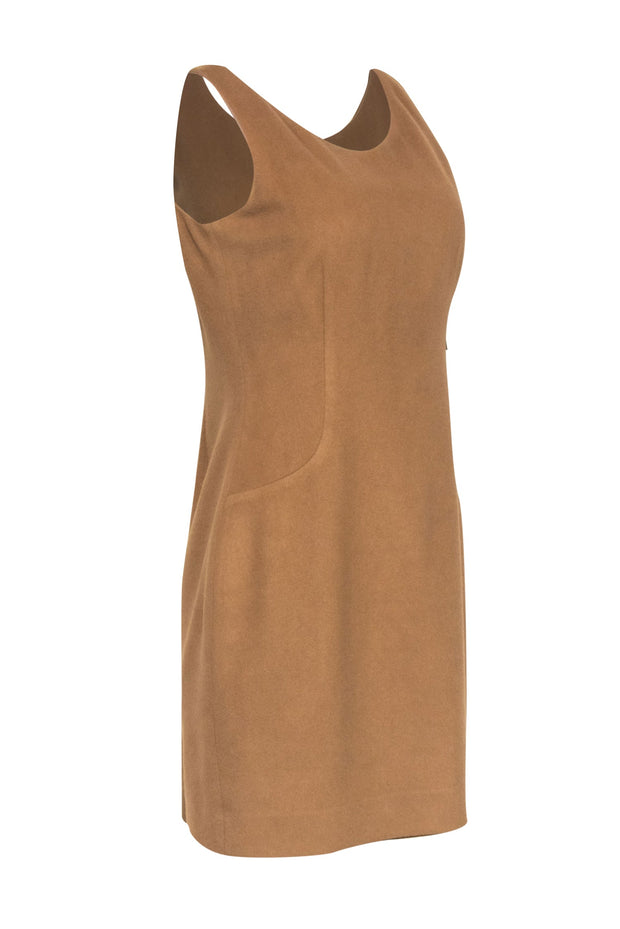 Current Boutique-Hobbs - Camel Colored Fuzzy Sheath Dress Sz 10