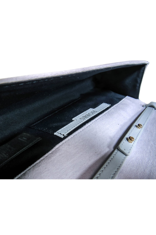 Current Boutique-Hobbs - Light Gray Suede Convertible Clutch & Shoulder Bag