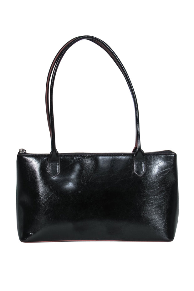 Current Boutique-Hobo International - Black Shiny Leather Square Shoulder Bag