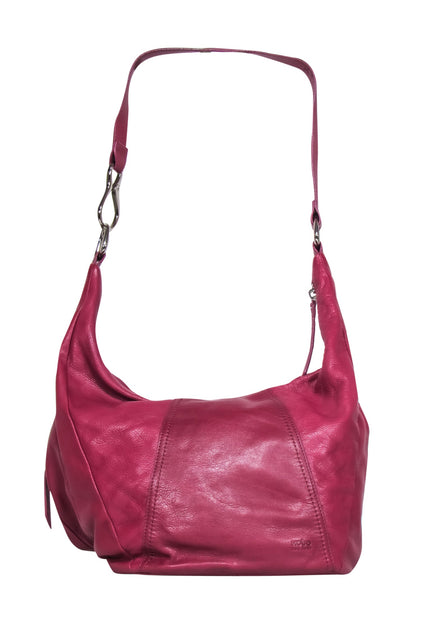 Hobo International - Raspberry Pink Leather Large Shoulder Bag w/ Silv ...