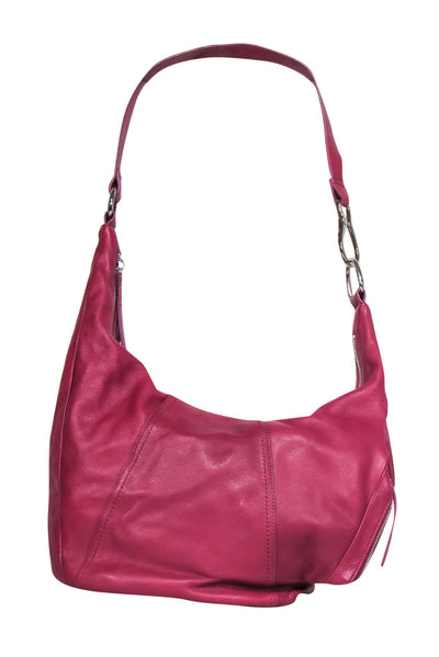 Current Boutique-Hobo International - Raspberry Pink Leather Large Shoulder Bag w/ Silver Hardware