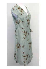 Current Boutique-Hoss Intropia - Aquamarine Fish Print Silk Wrap Dress Sz L