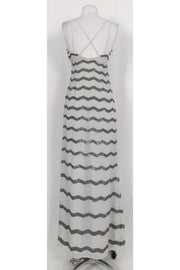 Current Boutique-Hoss Intropia - Silver Beaded Maxi Dress Sz 2